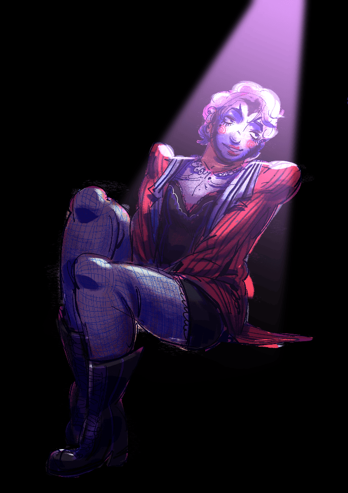 irvin in a costume